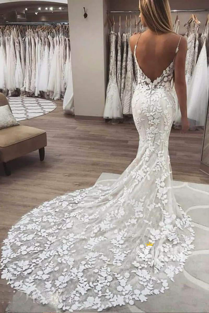 Mermaid/Trumpet Wedding Dress Spaghetti ...